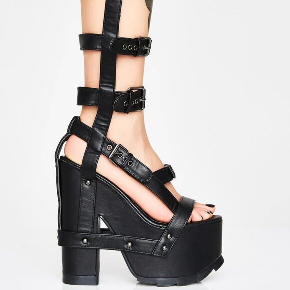 YRU NightCall Cage Platform Heels Size 9 - Picture 2 of 5